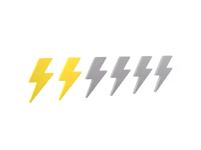 Lightning Ranking Symbol V1 015 Low-poly 3D model