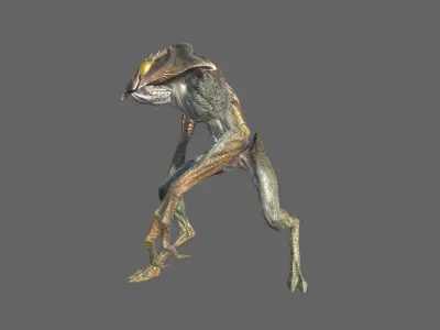 Alien Heavy Soldier Low-poly 3D model