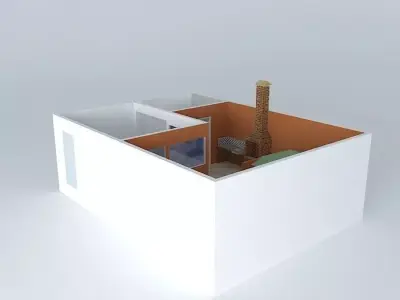House exterior barbecue room Free 3D model