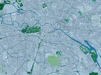 Berlin with Terrain 3D model