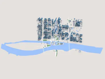 Guangzhou CTF Finance Centre Canton Tower Guangzhou China 3D model