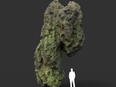 Low poly Fantasy Formation Rock Pack B 200214 Low-poly 3D model