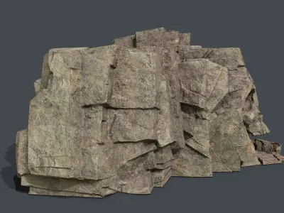 Skull Rock Low-poly 3D model 11
