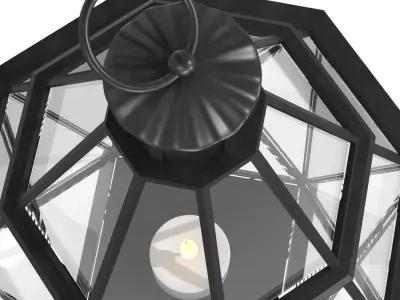 Black Floor lantern 3D model