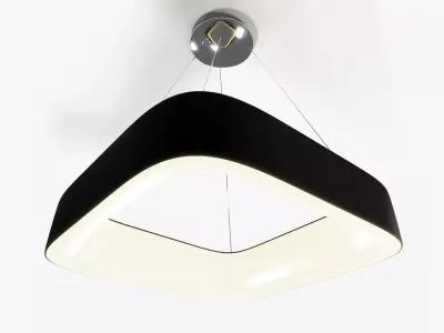 Modern Square Hollow Hanging Ceiling Light Low-poly 3D model