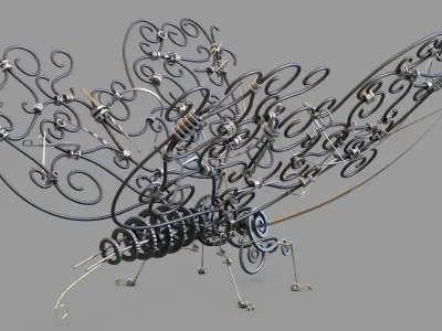 Steam Punk Butterfly 3D model