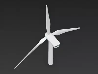 Modern Utility-Scale Wind Turbine 3D Model Low-poly 3D model