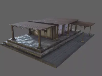 Building 07 Low-poly 3D model