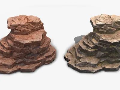 Sharp Rock Collection Low-poly 3D model