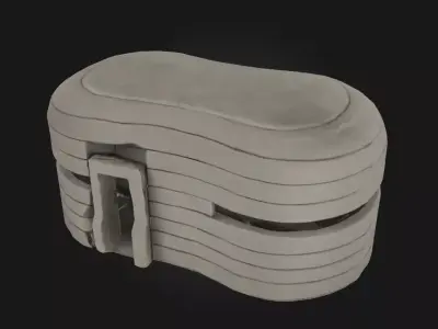 Futuristic Stone Structure Sci-Fi Architecture Model 3D model