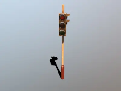 Traffic Light Stylized Low-poly 3D model