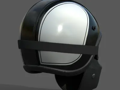 Helmet scifi military combat 3d futuristic technology  Low-poly 3D model