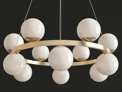 chandelier collection low poly 3d model ceiling light with fo... Low-poly 3D model
