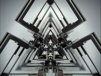 Abstract Core Sci-Fi motion design 3D model