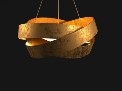 Pura Suspention golden lamp Free 3D model