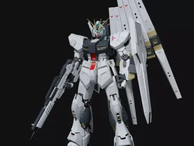 Nu gundam RX-93 Blender version 3D model