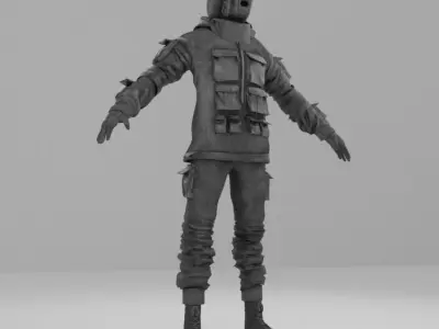 Scifi Character - Cyberpunk Black ops  3D model