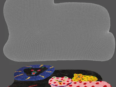 Ikea Art Event 2019 Misaki Kawai Rug 3D model
