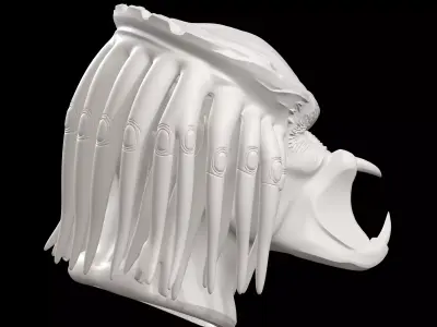 Predator Bust High Detail Miniature 3D print model