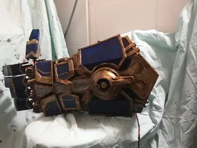 League of Legends Vi Atlas gauntlet prop or cosplay Free 3D print model