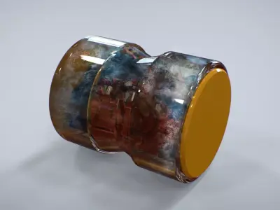 Dread glass tube 3D model