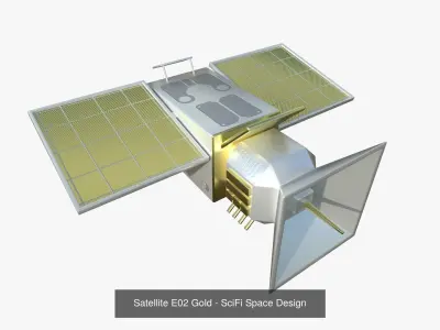 10 Satellite E Collection - SciFi Space Design 3D Model Pack