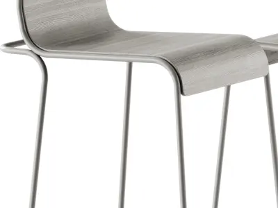 Flow Aluminium Stool by True Design 3D model