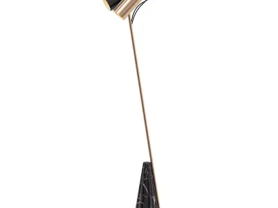 ED027 floor lamp with marble and gold base 3D model