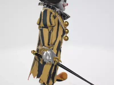 YellowBlack Evil Clown 3D print model