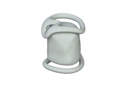 SciFi Shape Object Low Poly Low-poly 3D model 6