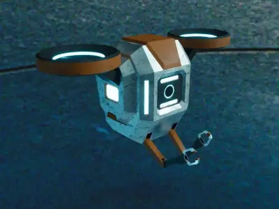 Sci-Fi drone model Low-poly 3D model