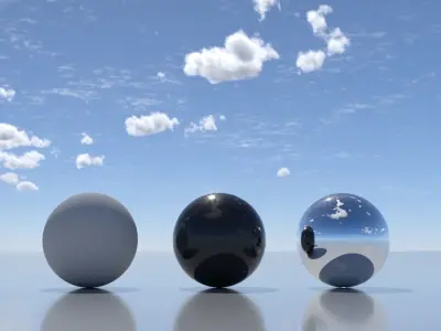 Skydome HDR - Sunny Noon Stratus Clouds Sky - 4 Texture