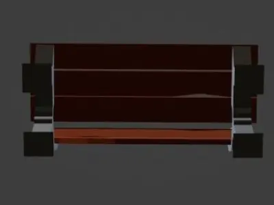 Bench Low Poly Low-poly 3D model