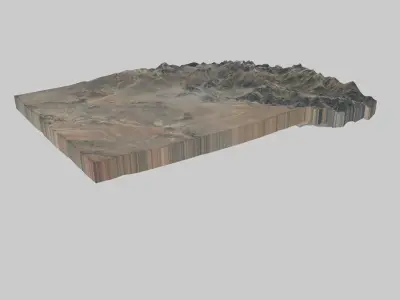 LA PAZ City Low-poly 3D model