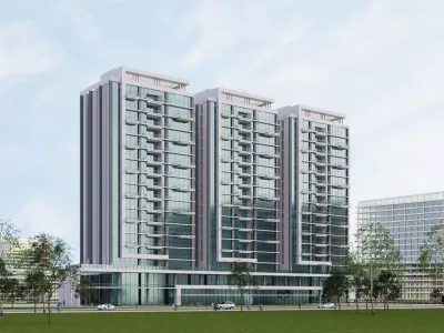 Apartment Building CM22 - Revit Project 3D model