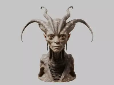 3D Alien Creature Model Low-poly 3D model