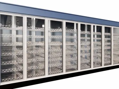 Refrigerator 9 Door 3D model