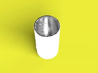 Tall glass Low-poly 3D model