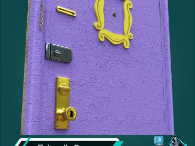 Friends Door Free low-poly 3D model