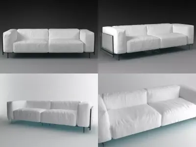 Crystal twoseater sofa 3D model