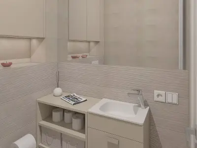 Simle wc room Free 3D model