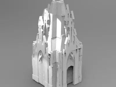 Lizard Man Mining colony Mountain tower 2 3D model