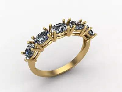 Women Ring Solitaire CAD File  3D model