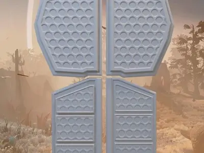 Sci Fi Armour Circle Top plates 3D print model