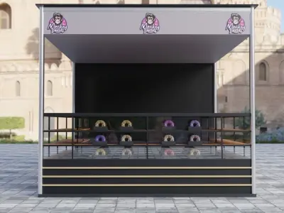 Donut Stand 3D model