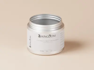 Aluminum Cosmetic Jar  Low-poly 3D model