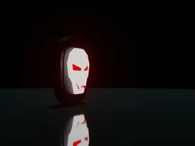 Shield axe low poly Low-poly 3D model