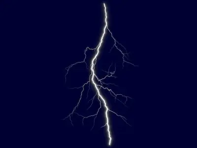 Realistic 3D Lightning CG-08 Low-poly 3D model
