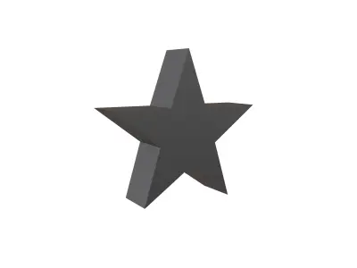 Star Shape v1 002 Low-poly 3D model