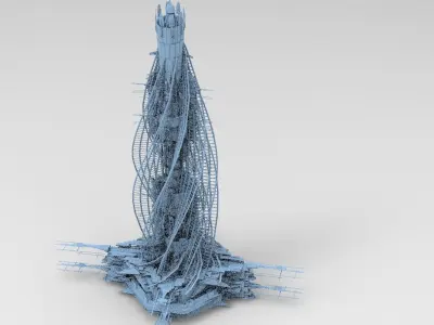 London Modern Sci Tower 1  3D model